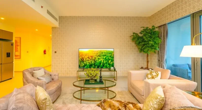 spacious living room dubai apartment